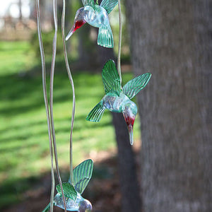 Another Close-up image of one of the Painted Hummingbirds that makes up the Solar Mobile