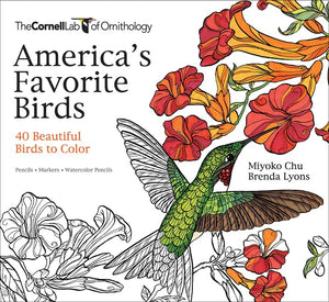 America's Favorite Birds Coloring Book which offers illustrations of 40 Beautiful Birds to Color