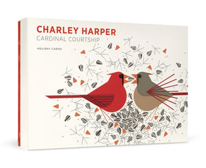 Charley Harper: Cardinal Courtship Holiday Cards - Boxed Set of 12 Cards