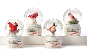 Mini Christmas Cardinal Snow Globe - 4 assorted designs