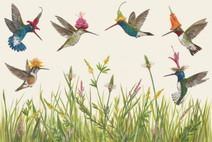 Artwork for Meadow Buzz Hummingbirds Placemats