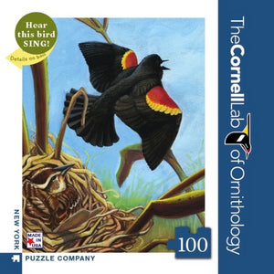 Red-Winged Blackbird 100 Piece Mini Puzzle