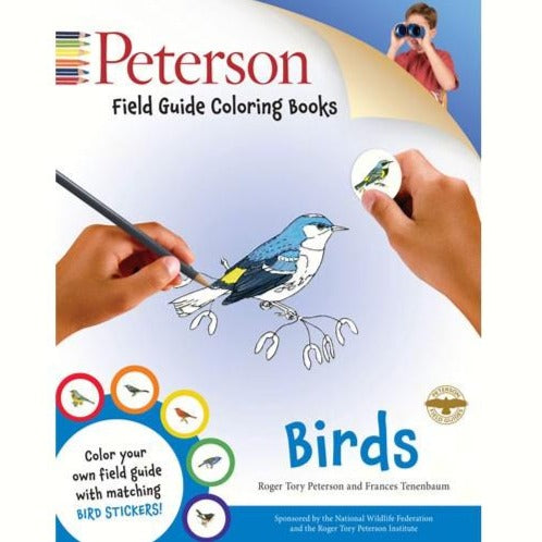Peterson Field Guide Birds Coloring Book with matching Bird Stickers -  Perch Birding Gifts & Supplies