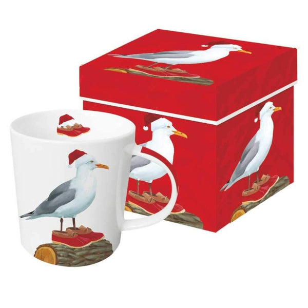 Rainbow Brown Pelican Bird Mug Wrap