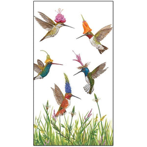 Meadow Buzz Guest Towels / Buffet Napkins decorated with Hummingbirds