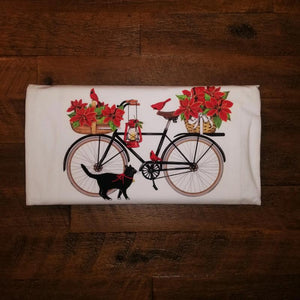 Bike & Cardinals Flour Sack Towel