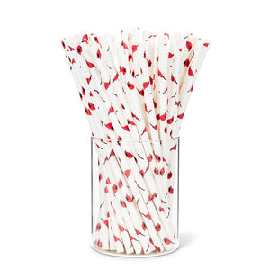 Cardinal Print Premium Paper Straws -100 Straws