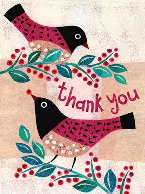 Thankful Birds Thank you Greeting Card