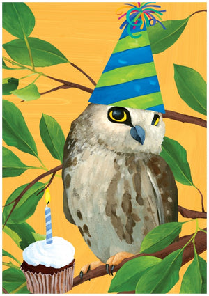 Hoot Owl Birthday Greeting Card