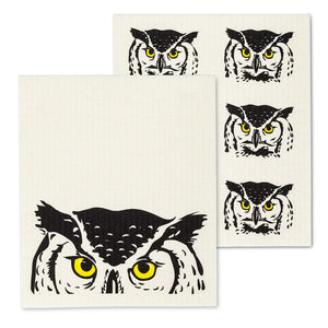 The Amazing Swedish Peeking Owl Dishcloths (Set of 2)