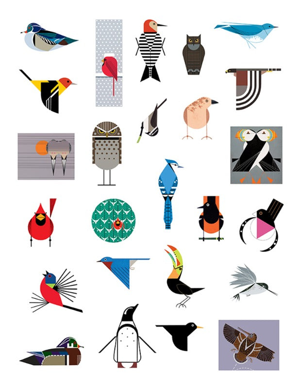 Charley Harper's Birds Sticker Book - Perch Birding Gifts & Supplies
