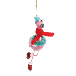 Flamingo Holiday Ornament