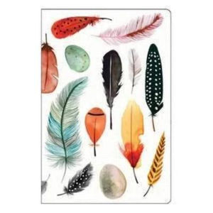 Front Cover of Colorful Feathers Mini Notebook included in this Set