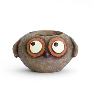 Baby Bird Brown Owl Mini Planter