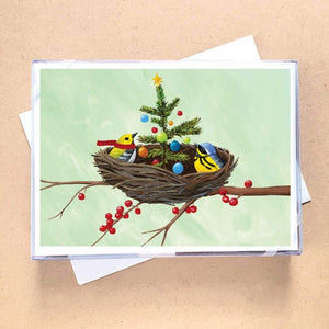 Birds Nest Greeting Card Holiday Boxed Set - 12 Cards