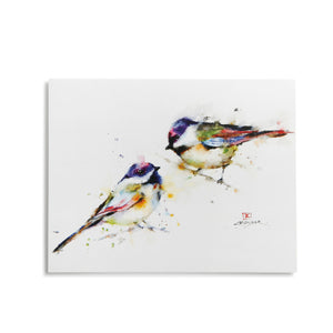 Sample Chickadee Notecard from the Dean Crouser Songbird Notecard Boxed Set