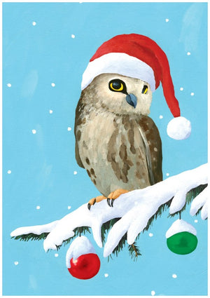 Holiday Owl Greeting Card