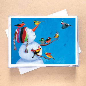 Birdies & Snowman Greeting Card Holiday Boxed Set - 15 Cards