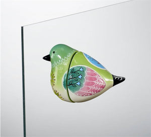 Bird Song Collection Hummingbird Screen Magnet displayed on glass window 
