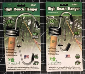 Image of the Large 8 inch high reach hanger compared to the Small 5 inch high reach hanger