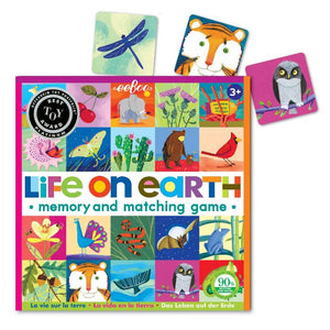 Life on Earth Memory and Matching Game showing some sample game pieces