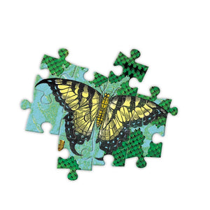 Zoomed in image of the butterfly puzzle pieces