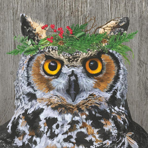Winter Berry Owl Lunch Napkins
