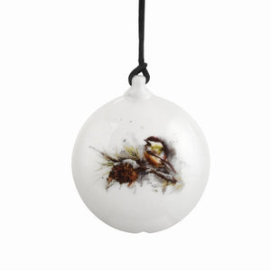 Dean Crouser Chickadee and Pinecone Ornament