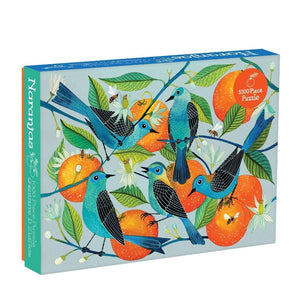 Avian Friends - Naranjas (Oranges) and Blue Birds 1000 piece Puzzle